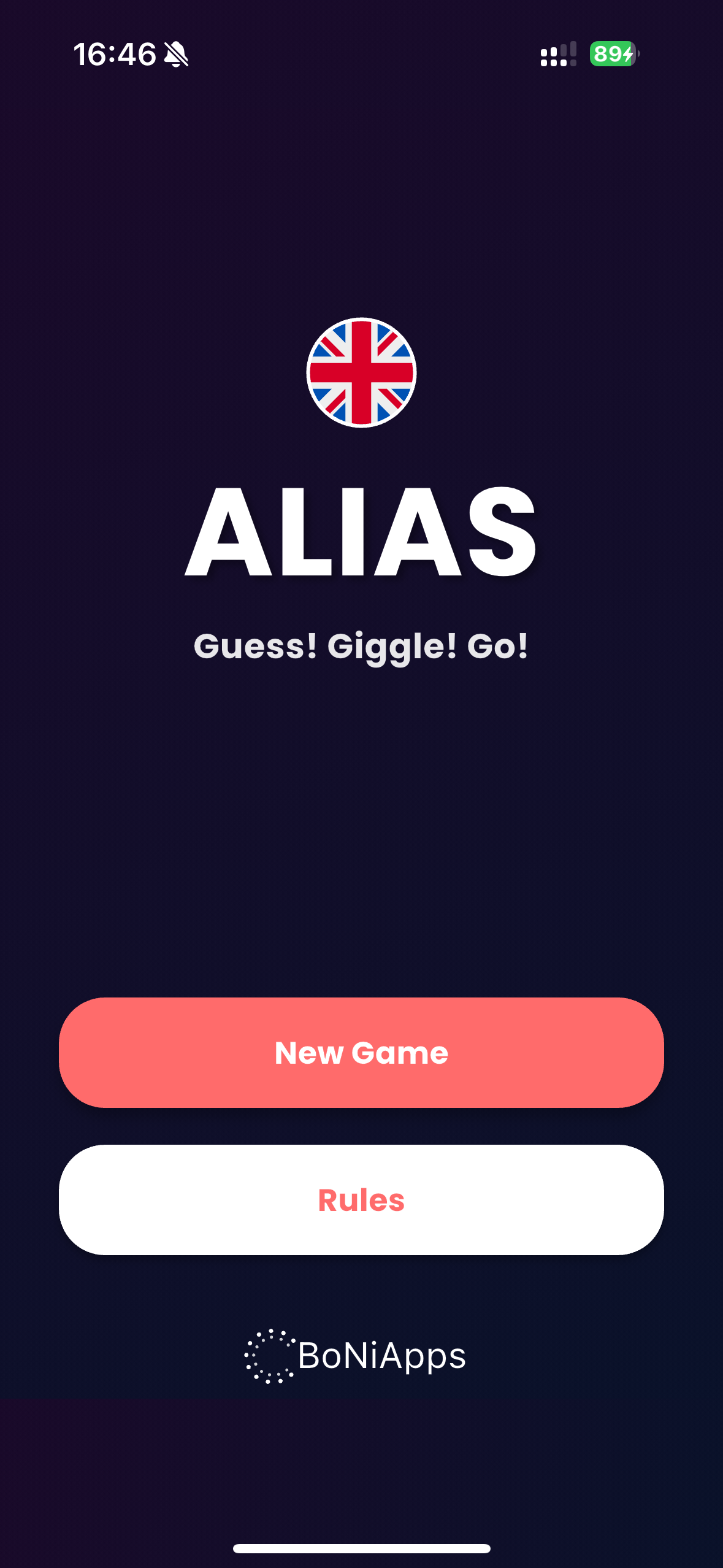 Alias home screen